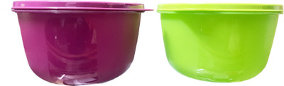 TUPPERWARE Plastic Fridge Container  - 2 L(Pack of 2, Green, Pink)