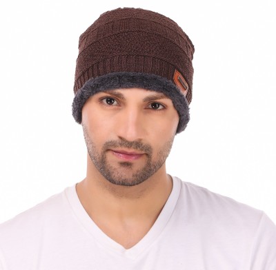 Broen Solid Woolen Winter Cap Cap