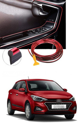 PECUNIA Plastic Car Door Guard(Red, Pack of 1, Hyundai, Elite i20)