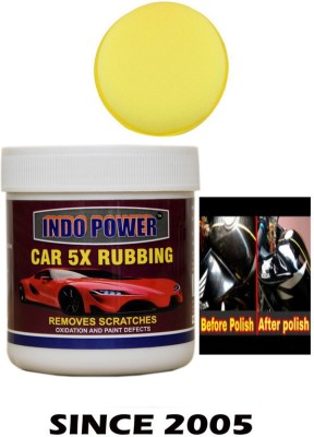 INDOPOWER LC1229-CAR WAX 5X RUBBING 250gm.+ One Foam Applicator Pad. BAALCC1235 Vehicle Interior Cleaner(250 g)