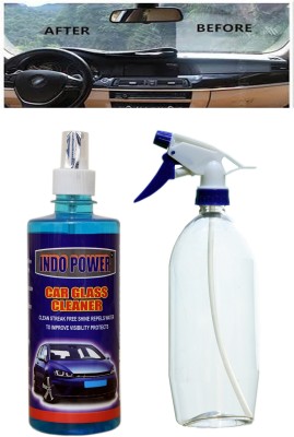 INDOPOWER CAR GLASS CLEANER 500ml. + Multipurpose Car Wash Bottle Blue Nozzle Spray . ABDM832 Vehicle Interior Cleaner(500 g)