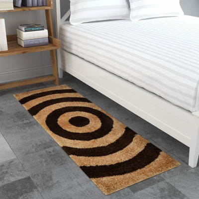 ROSSLYN Beige Polyester Runner(2 ft,  X 5 ft, Rectangle)