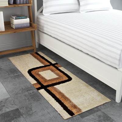 ROSSLYN Beige Polyester Runner(2 ft,  X 5 ft, Rectangle)