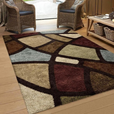 shopgallery Multicolor Polyester Carpet(4 ft,  X 6 ft, Rectangle)