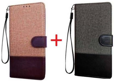 RidivishN Flip Cover for realme 9 5G(Brown, Black, Pack of: 2)