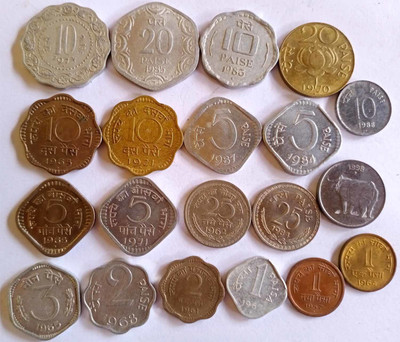 MANMAI COINS 20 X ALL DIFFERENT COIN COLLECTION INDIA - UNC Condition Modern Coin Collection(20 Coins)