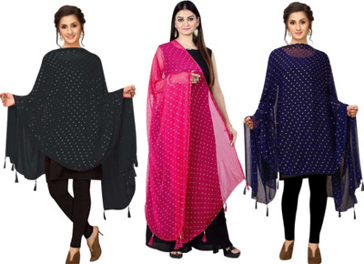 Sekmany Chiffon Polka Print Women Dupatta