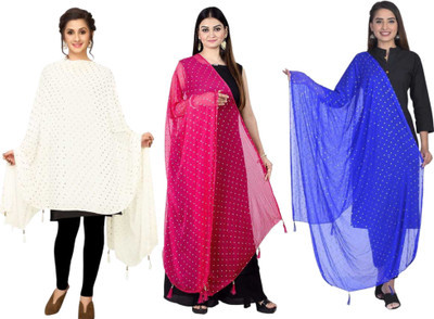 Sekmany Chiffon Polka Print Women Dupatta