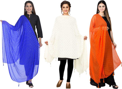 Sekmany Chiffon Polka Print Women Dupatta