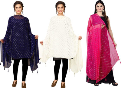 Sekmany Chiffon Polka Print Women Dupatta