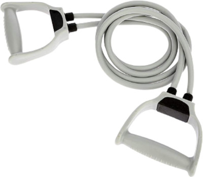Fit Byte Double Toning Tube with Handles- 10 kg-Medium Resistance band pulling rope Resistance Tube(Grey)