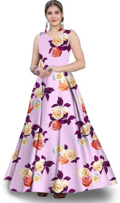 HARIVARNI Flared/A-line Gown(Multicolor)