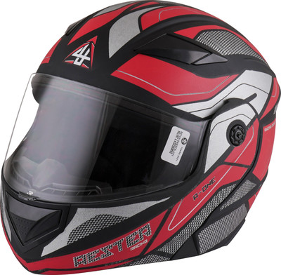 4U SUPREME Aester DX 4 Red Motorbike Helmet(Clolor Black graphics Red)