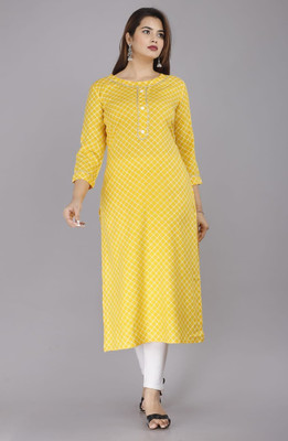 48% OFF on SANWARIYAS Women Printed Straight Kurta(Yellow) 48% OFF on SANWARIYAS Women Printed Straight Kurta(Yellow)