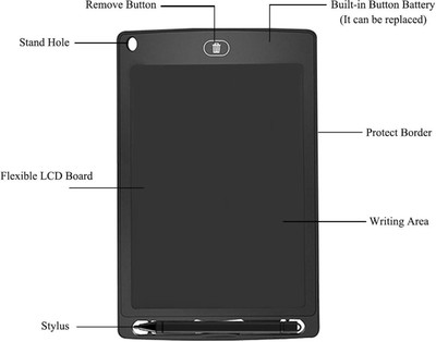 KS STORE LCD WRITING TABLET FOR KIDS(Black)