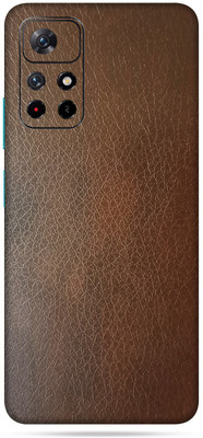 WeCre8 Skin's Redmi Note 11T 5g, Leather Brown Mobile Skin(Brown)
