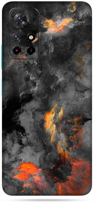 WeCre8 Skin's Redmi Note 11T 5g, Black Clouds Mobile Skin(Multicolor)