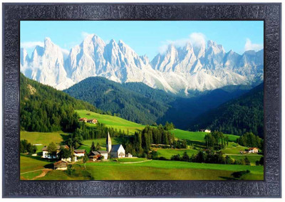 pnf Poster And Frame Nature Scenery Painting | Living, Bedroom | Best Gifting Option Digital Reprint 10.5 inch x 13.5 inch Painting(With Frame)