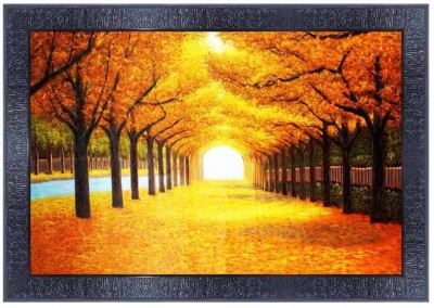 pnf Landscape hand painting scenery art Wood Frames with Acrylic Sheet (Glass)5798 Digital Reprint 10.25 inch x 13.75 inch Painting(With Frame)