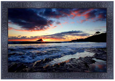 pnf Landscape hand painting scenery art Wood Frames with Acrylic Sheet (Glass)27334 Digital Reprint 10.5 inch x 13.5 inch Painting(With Frame)