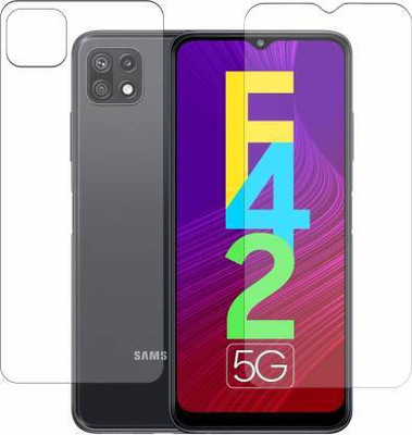 PONDRIK Front and Back Screen Guard for Samsung Galaxy F42 5G(Pack of 2)