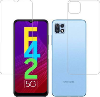 PONDRIK Front and Back Screen Guard for Samsung Galaxy F42 5G(Pack of 2)
