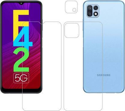 PONDRIK Front and Back Screen Guard for Samsung Galaxy F42 5G(Pack of 3)