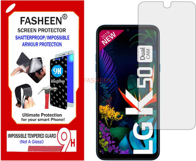 Fasheen Tempered Glass Guard for LG K50 (Flexible Shatterproof)(Pack of 1)
