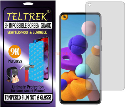 TELTREK Tempered Glass Guard for SAMSUNG A21 S (Flexible Shatterproof)(Pack of 1)