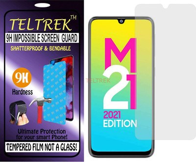 TELTREK Tempered Glass Guard for SAMSUNG GALAXY M21 2021 (Flexible Shatterproof)(Pack of 1)