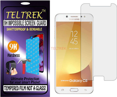 TELTREK Tempered Glass Guard for SAMSUNG GALAXY C8 (Flexible Shatterproof)(Pack of 1)