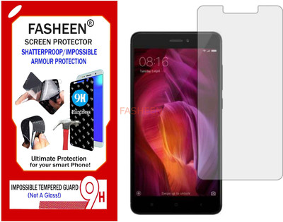 Fasheen Tempered Glass Guard for MI REDMI NOTE 4 (Flexible Shatterproof)(Pack of 1)