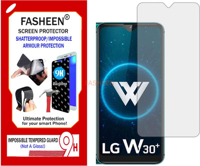 Fasheen Tempered Glass Guard for LG W30 PLUS (Flexible Shatterproof)(Pack of 1)