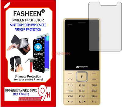 Fasheen Tempered Glass Guard for MICROMAX X 772 (Flexible Shatterproof)(Pack of 1)