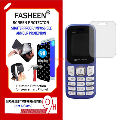 Fasheen Tempered Glass Guard for MICROMAX X381 (Flexible Shatterproof)(Pack of 1)