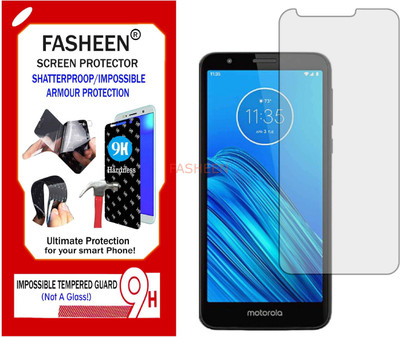 Fasheen Tempered Glass Guard for MOTOROLA E6 (Flexible Shatterproof)(Pack of 1)