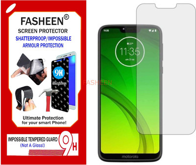 Fasheen Tempered Glass Guard for MOTOROLA MOTO G7 POWER (Flexible Shatterproof)(Pack of 1)
