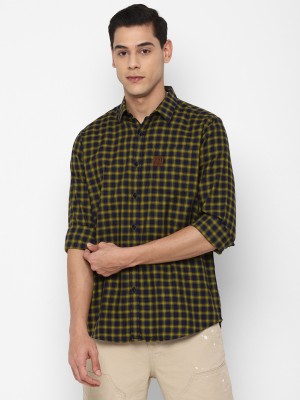 FOREVER 21 Men Checkered Casual Green, Yellow Shirt