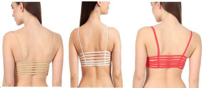 Pearlw Women Sports Lightly Padded Bra(Beige, White, Orange)