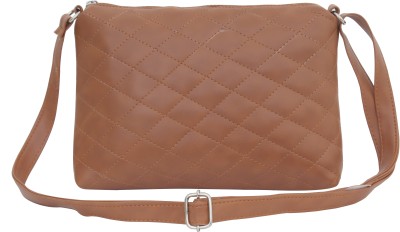 Leather Land Tan Sling Bag New Italian Barfi sling in Tan