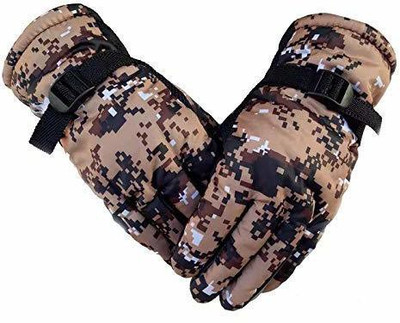 SIYAA Men's Winter Wear Accessories Army Printed Military Gloves Riding Gloves(Multicolor)
