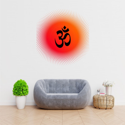 Divine studio 55 cm lord om namah shivaya Wall Sticker Picture 358 Self Adhesive Sticker(Pack of 1)