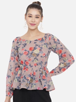 SLENOR Casual Printed Women Multicolor Top