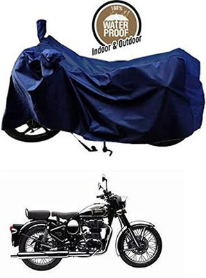KEDIT Waterproof Two Wheeler Cover for Royal Enfield(Bullet 350, Blue)