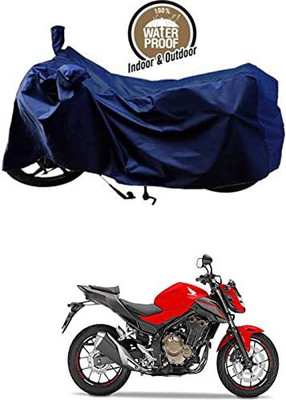 KEDIT Waterproof Two Wheeler Cover for Honda(CB 500, Blue)
