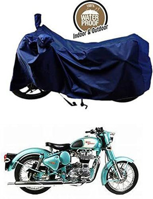 KEDIT Waterproof Two Wheeler Cover for Royal Enfield(Bullet 500, Blue)