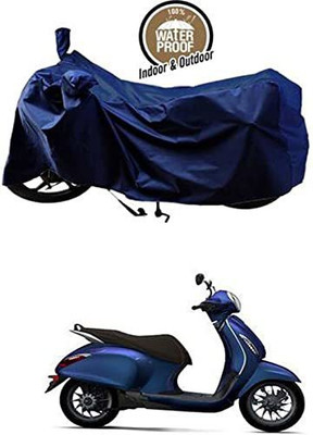 KEDIT Waterproof Two Wheeler Cover for Bajaj(Chetak, Blue)