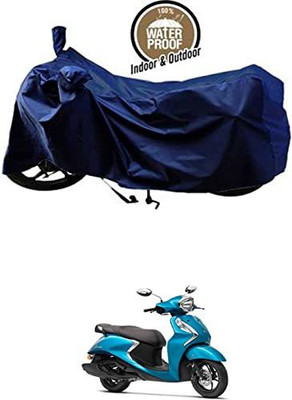 KEDIT Waterproof Two Wheeler Cover for Yamaha(Fascino 125 FI, Blue)