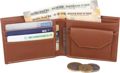GULLAK Men Tan Artificial Leather Card Holder(8 Card Slots)