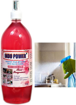 INDOPOWER Disinfectant Sanitizer Spray ANTI GERM CLEAN (QUICK REMOVES GERM) ROSE 1ltr.(1000 ml)